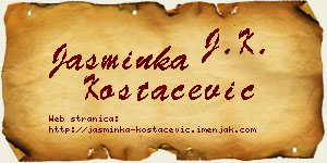 Jasminka Kostačević vizit kartica